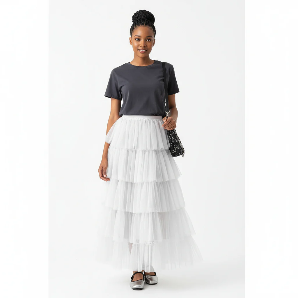 Ruffle Layered Maxi Skirts - Image 2