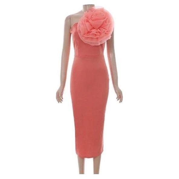 Ruffle Off-Shoulder Midi Dress - Image 4