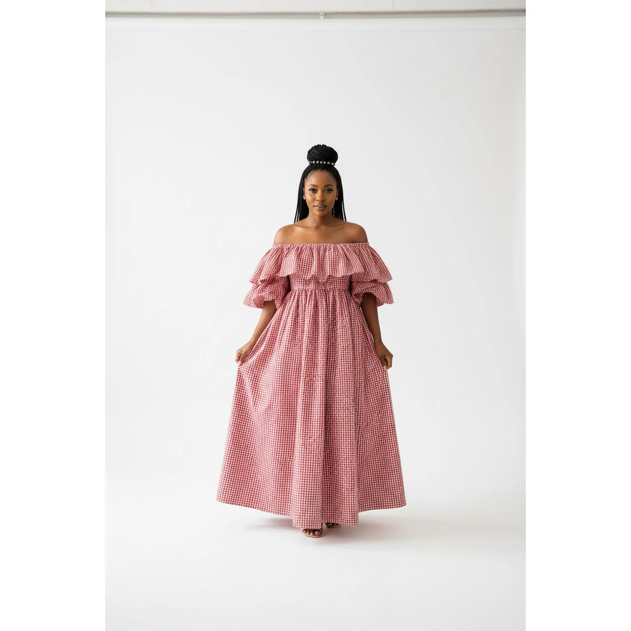 Ruffles Plaid Dress