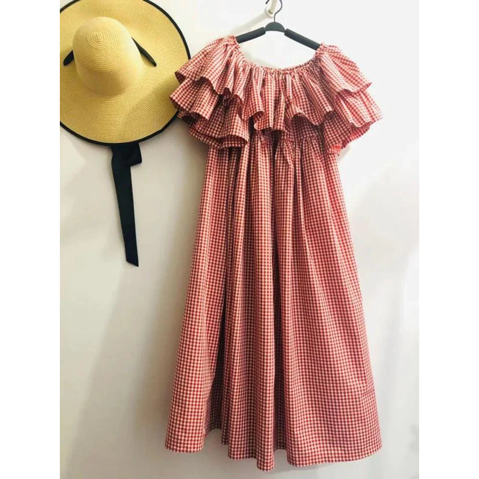 Ruffles Plaid Dress - Image 6