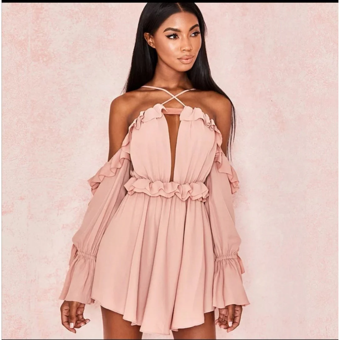 Ruffles Sexy Off the Shoulder Dress - Image 7