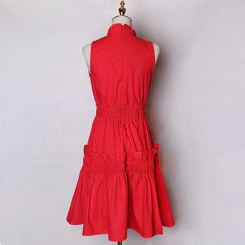 Ruffles Stand Collar Dress - Image 2