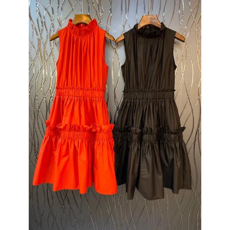 Ruffles Stand Collar Dress - Image 7