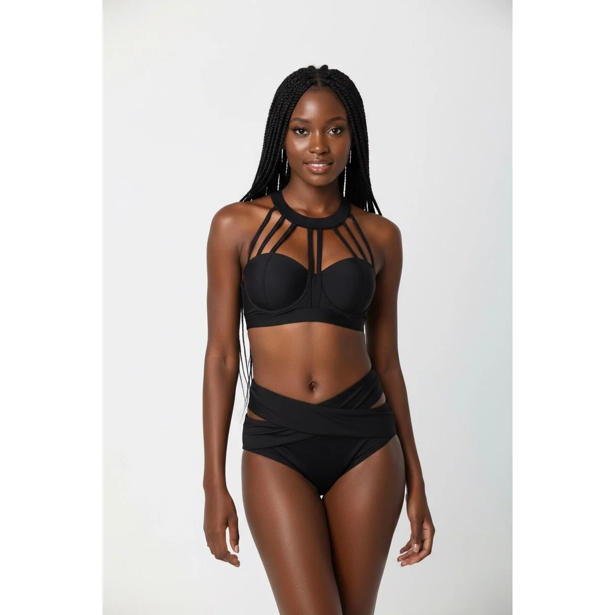 High Waist Push Up Bandage Bikini - Image 2