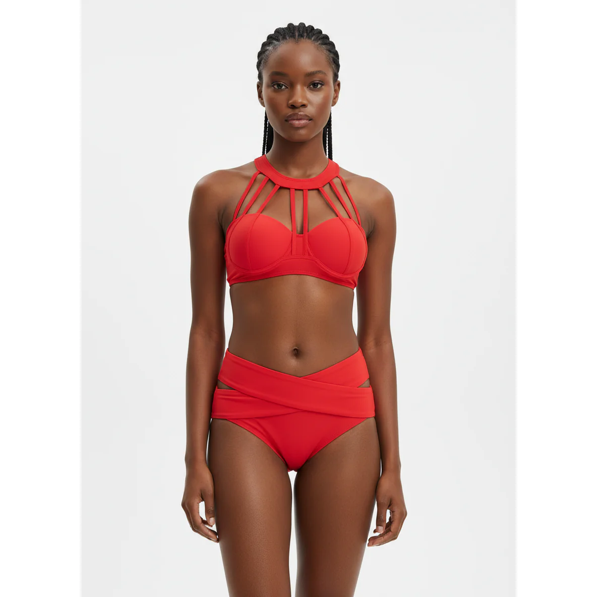 High Waist Push Up Bandage Bikini - Image 4