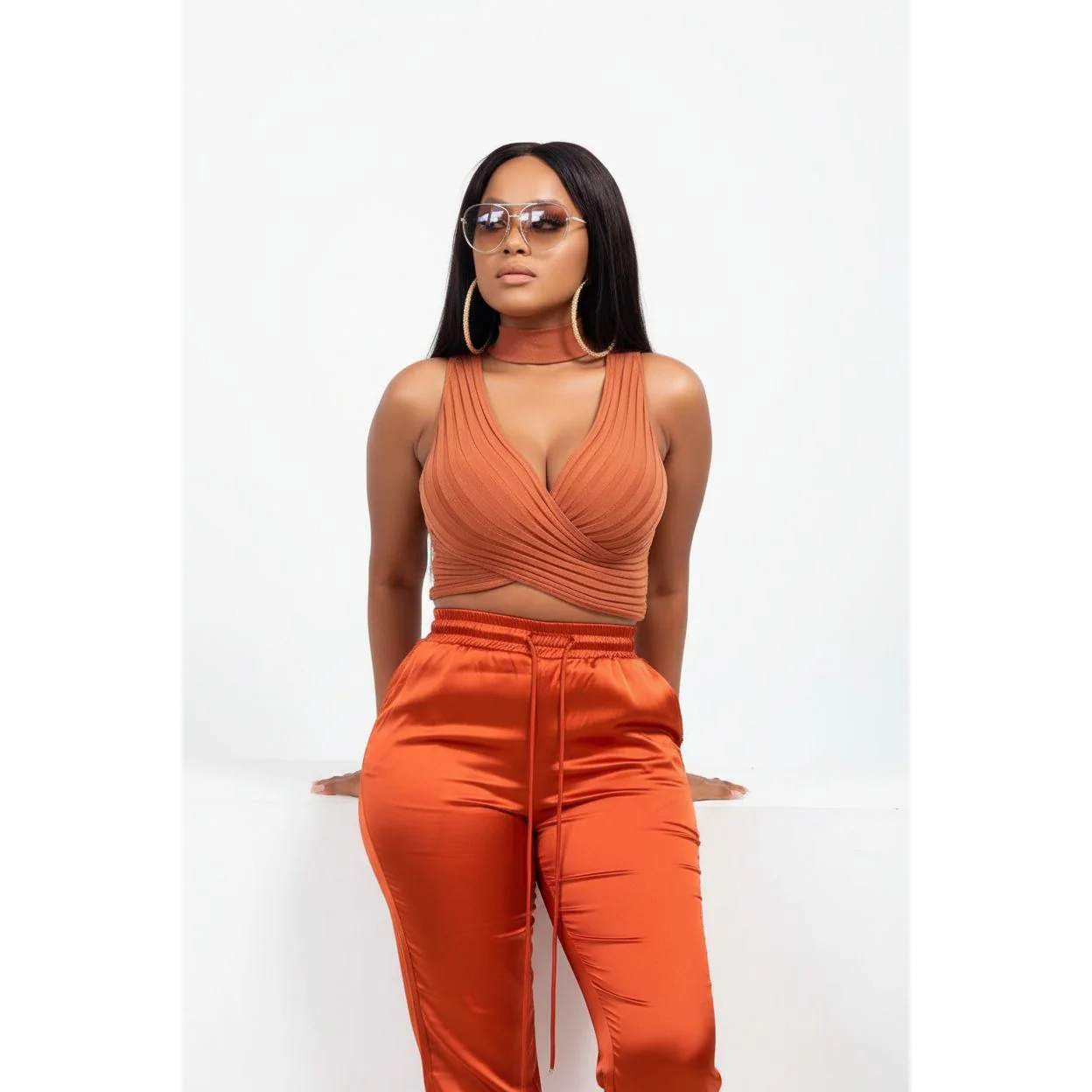 Satin Cargo Pants - Image 4