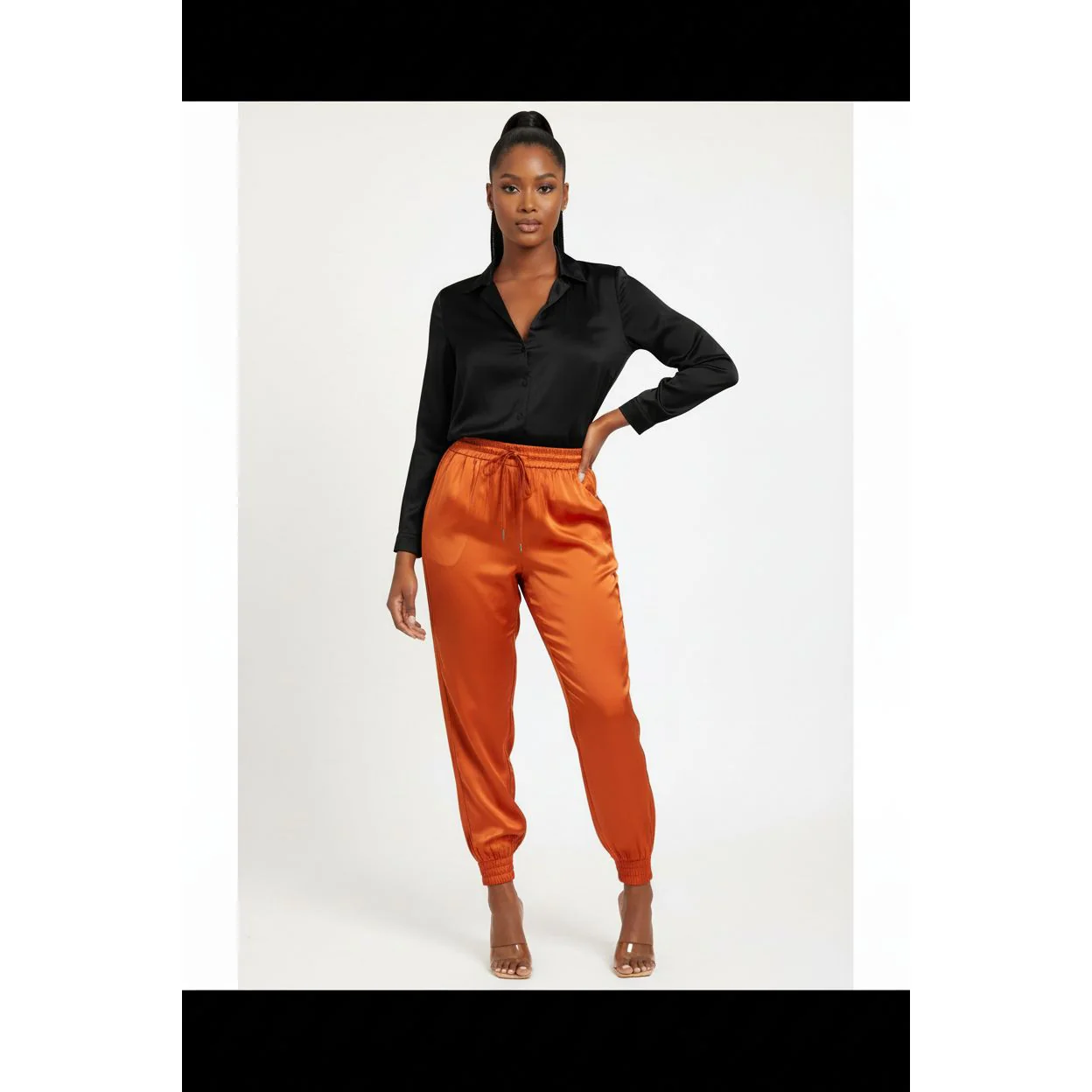 Satin Cargo Pants - Image 5