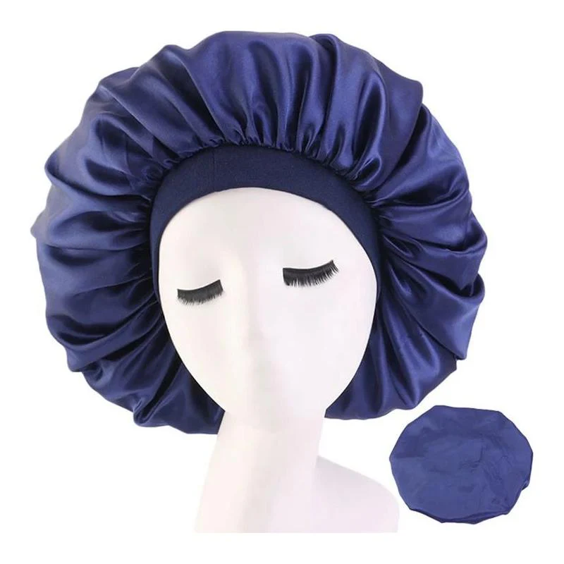 Satin Hair Bonnet Bed Hat Head Cover - Image 11