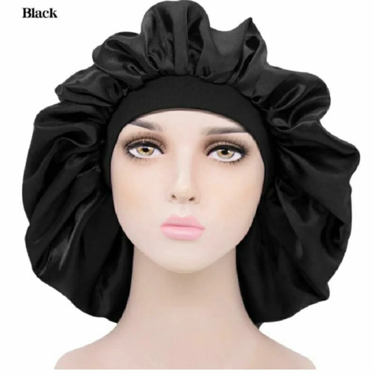Satin Hair Bonnet Bed Hat Head Cover - Image 13