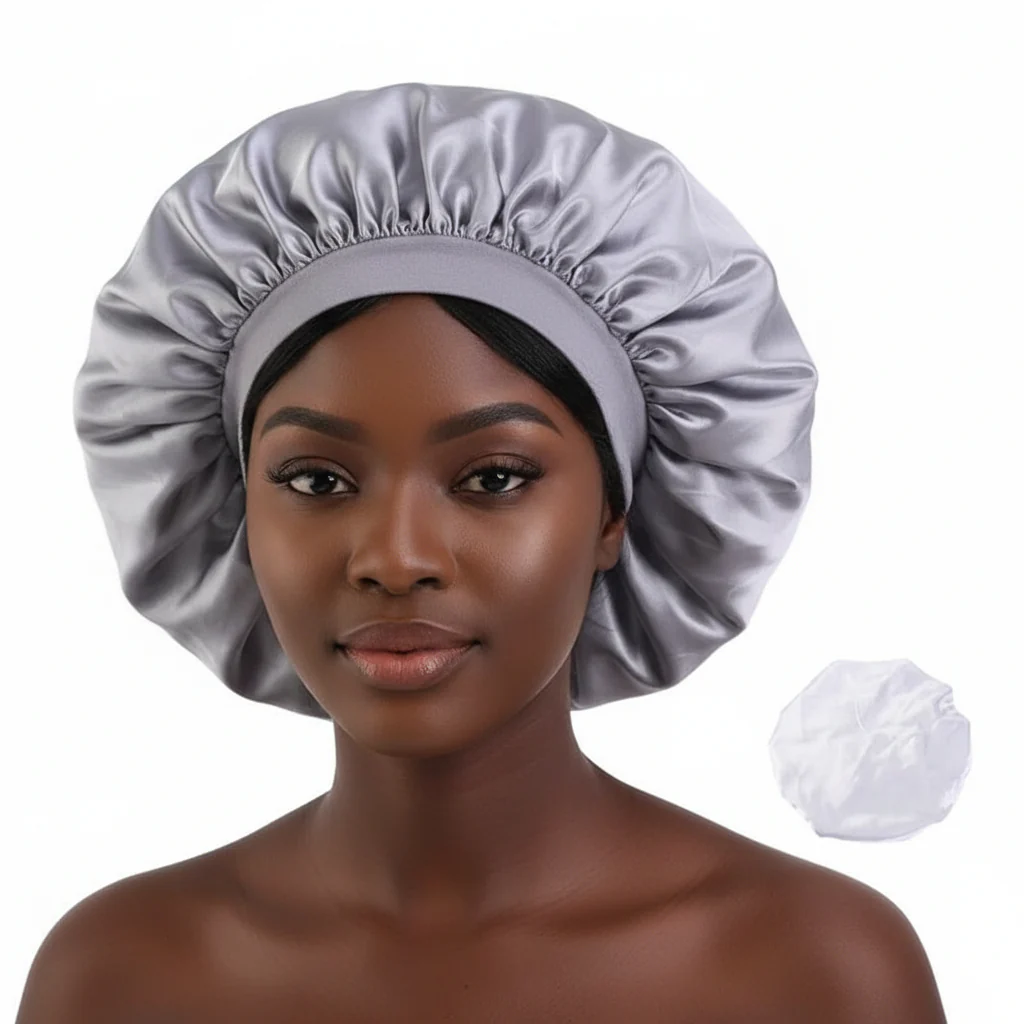 Satin Hair Bonnet Bed Hat Head Cover - Image 4