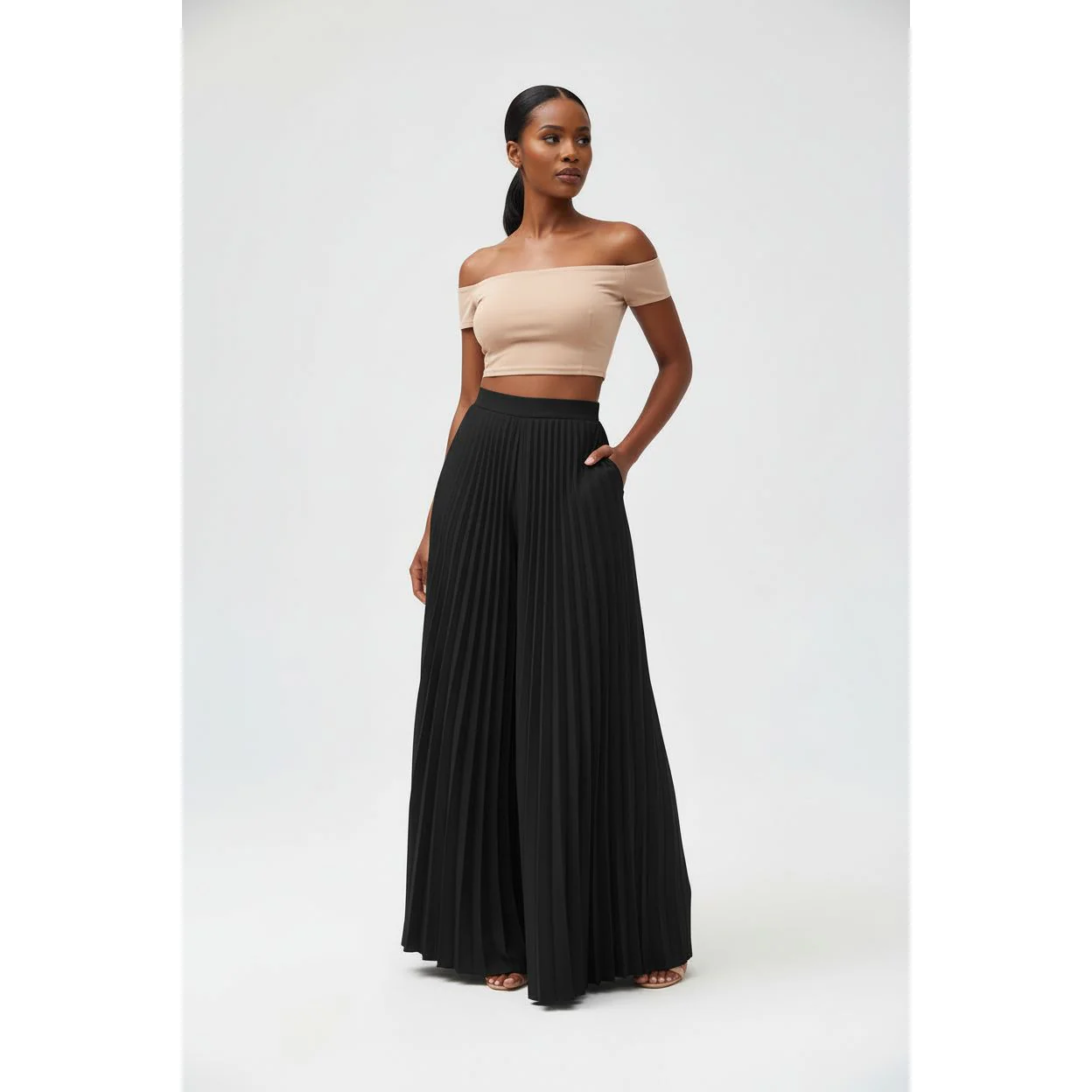 Satin pleated Palaza Pants - Image 2