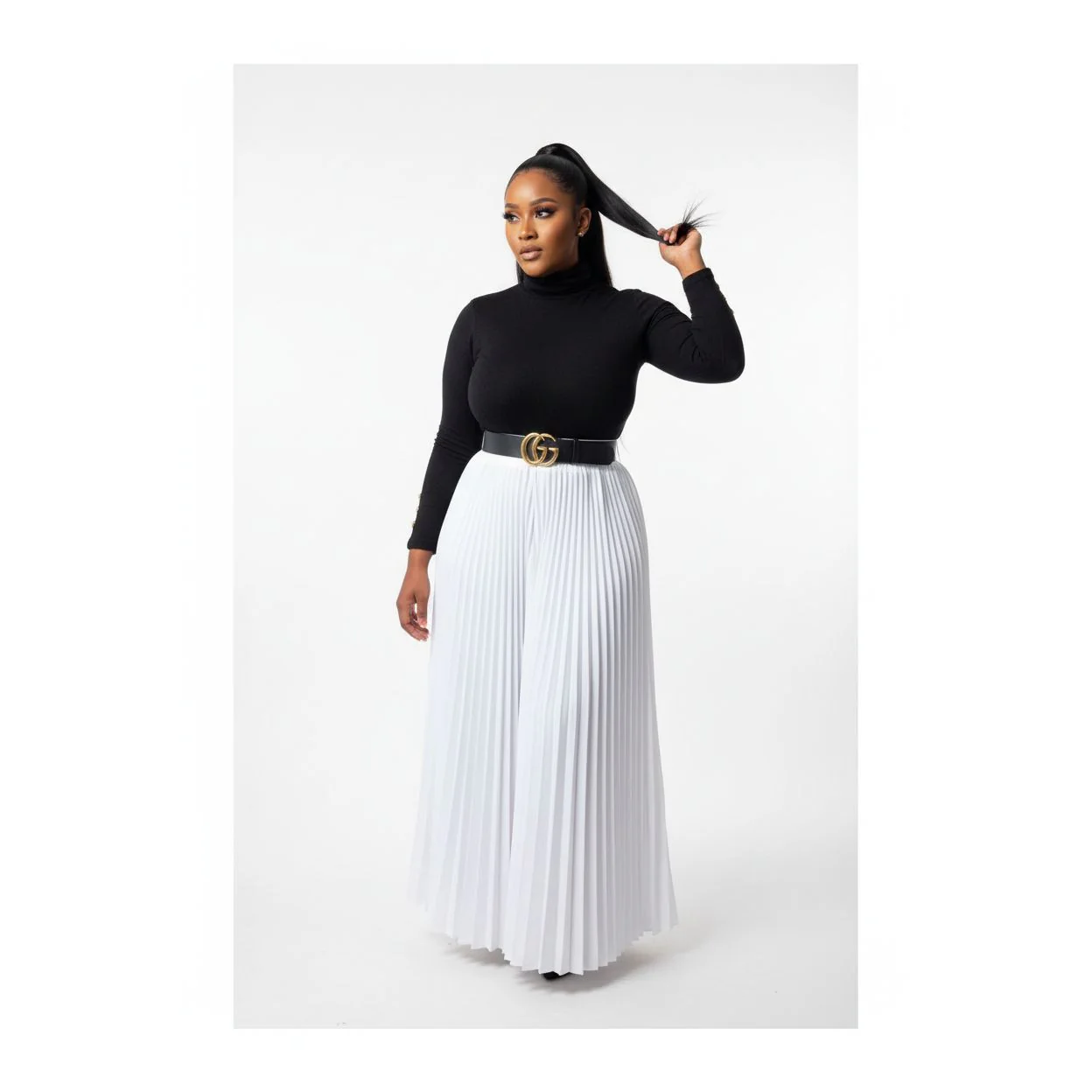 Satin pleated Palaza Pants  - Image 2