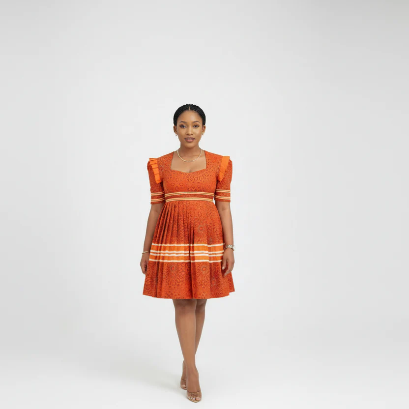 Sepedi Traditional Pleated Midi Dress - Image 2