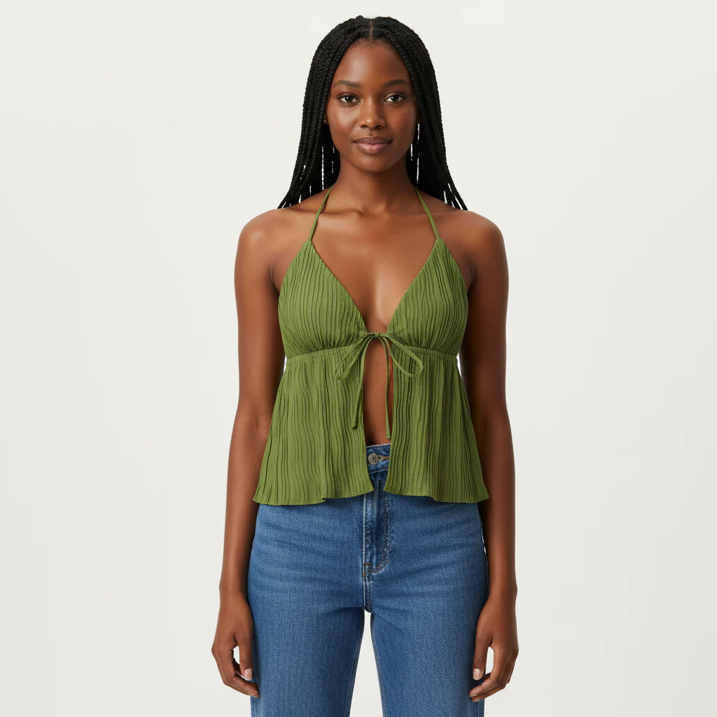 Sexy Backless V-Neck Top