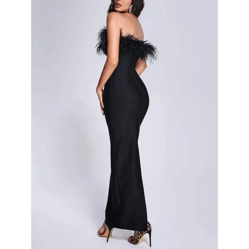 Sexy Bandage Feather Dress - Image 2