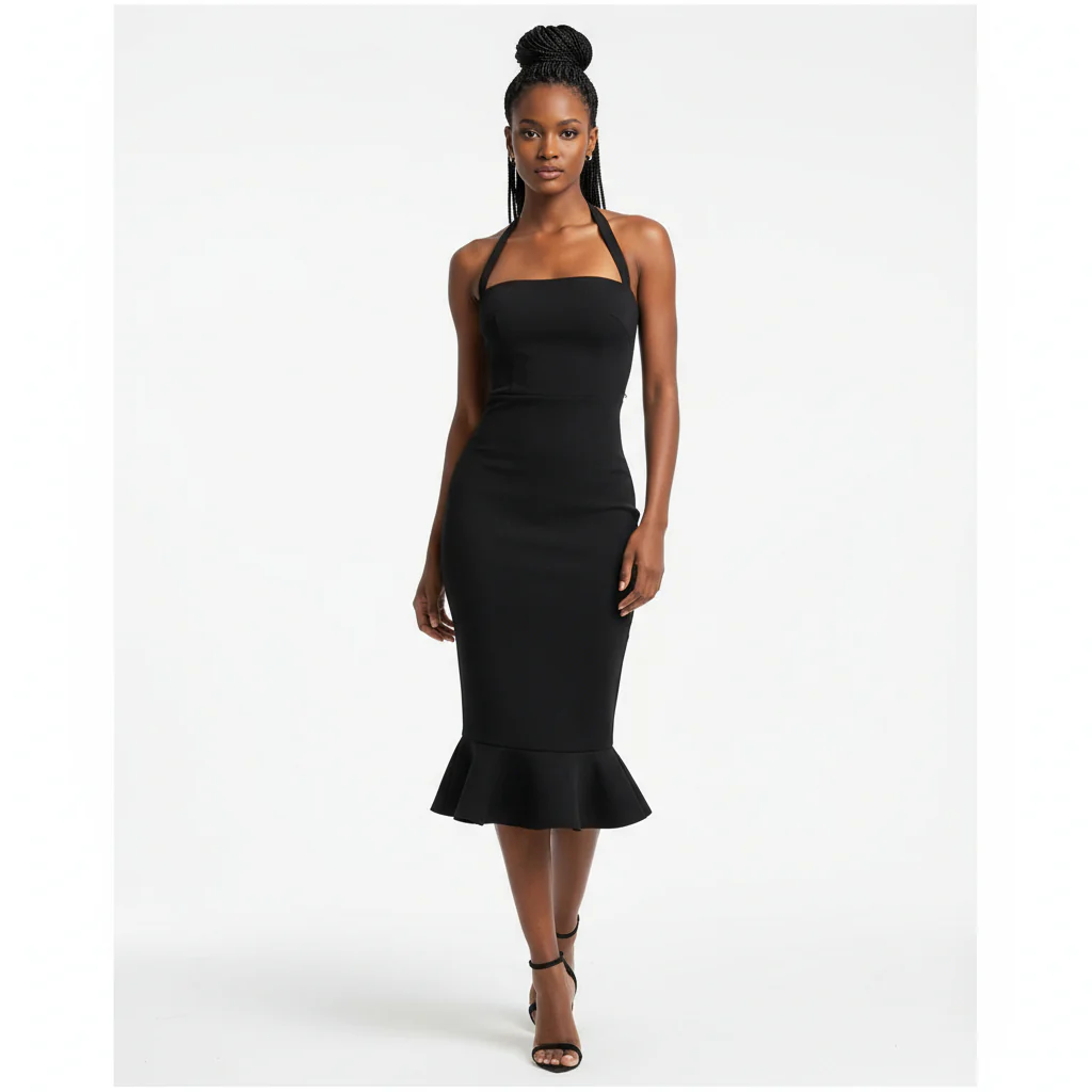 Sexy Bodycon Halter Neck Dress - Image 5