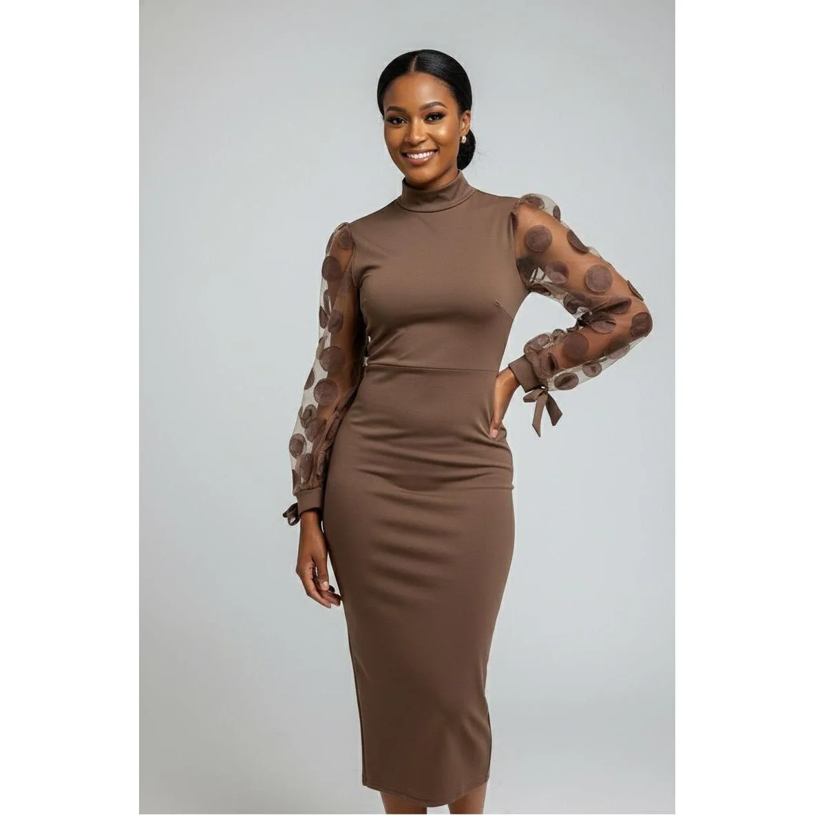 Sexy Bodycon Long Sleeve Dress - Image 3