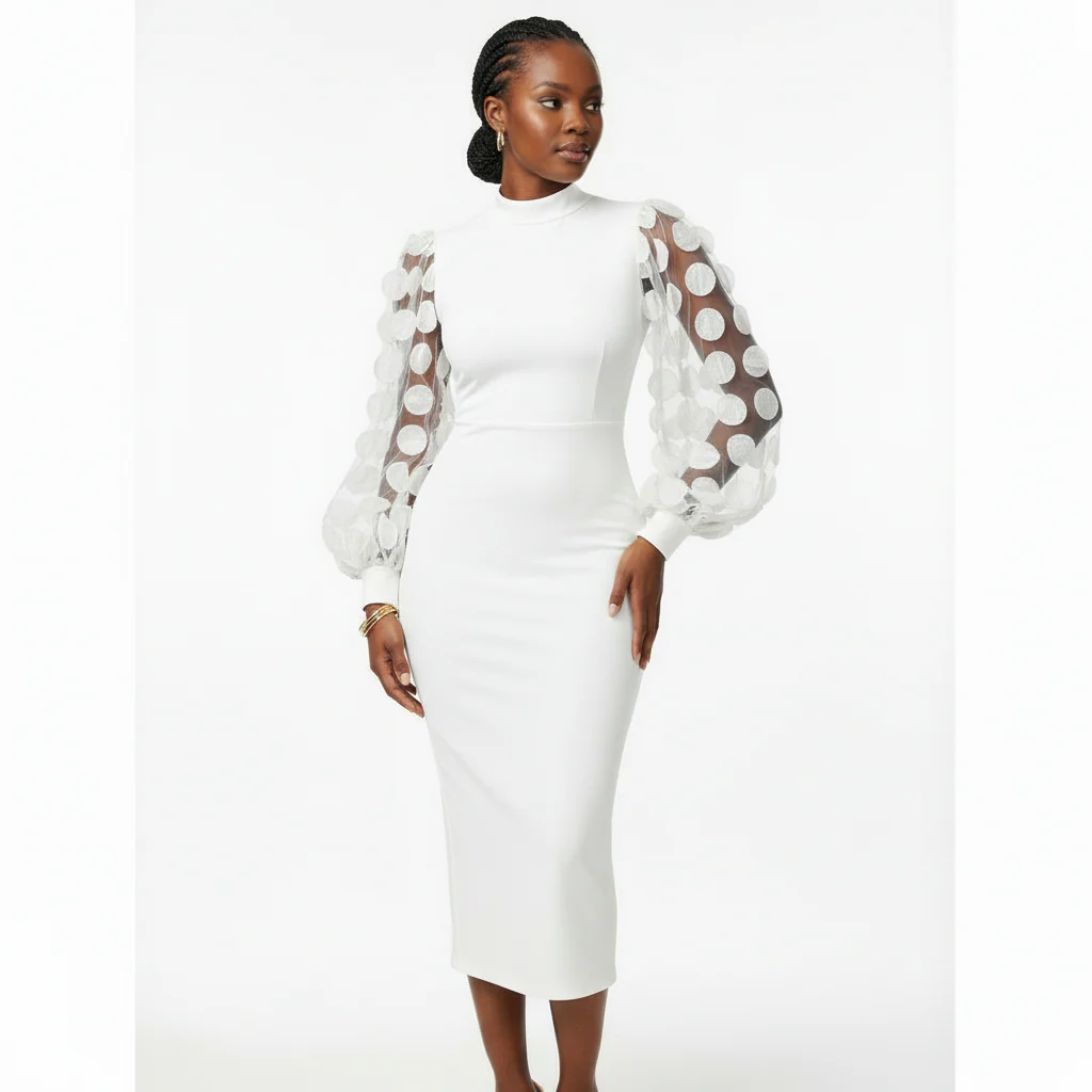 Sexy Bodycon Long Sleeve Dress - Image 4