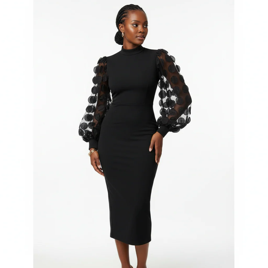 Sexy Bodycon Long Sleeve Dress - Image 6