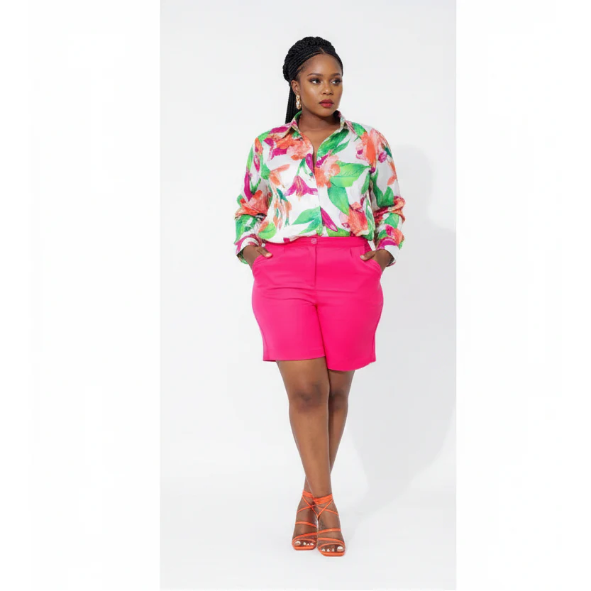Sexy Buttoned Floral Top - Image 2
