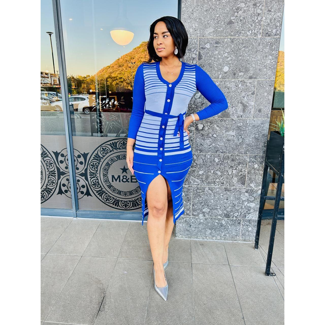 Sexy Buttoned Knitted Dress - Image 4