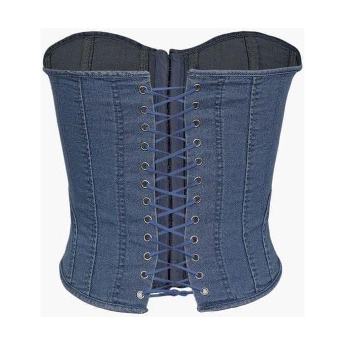 Sexy Denim Corset Top - Image 2