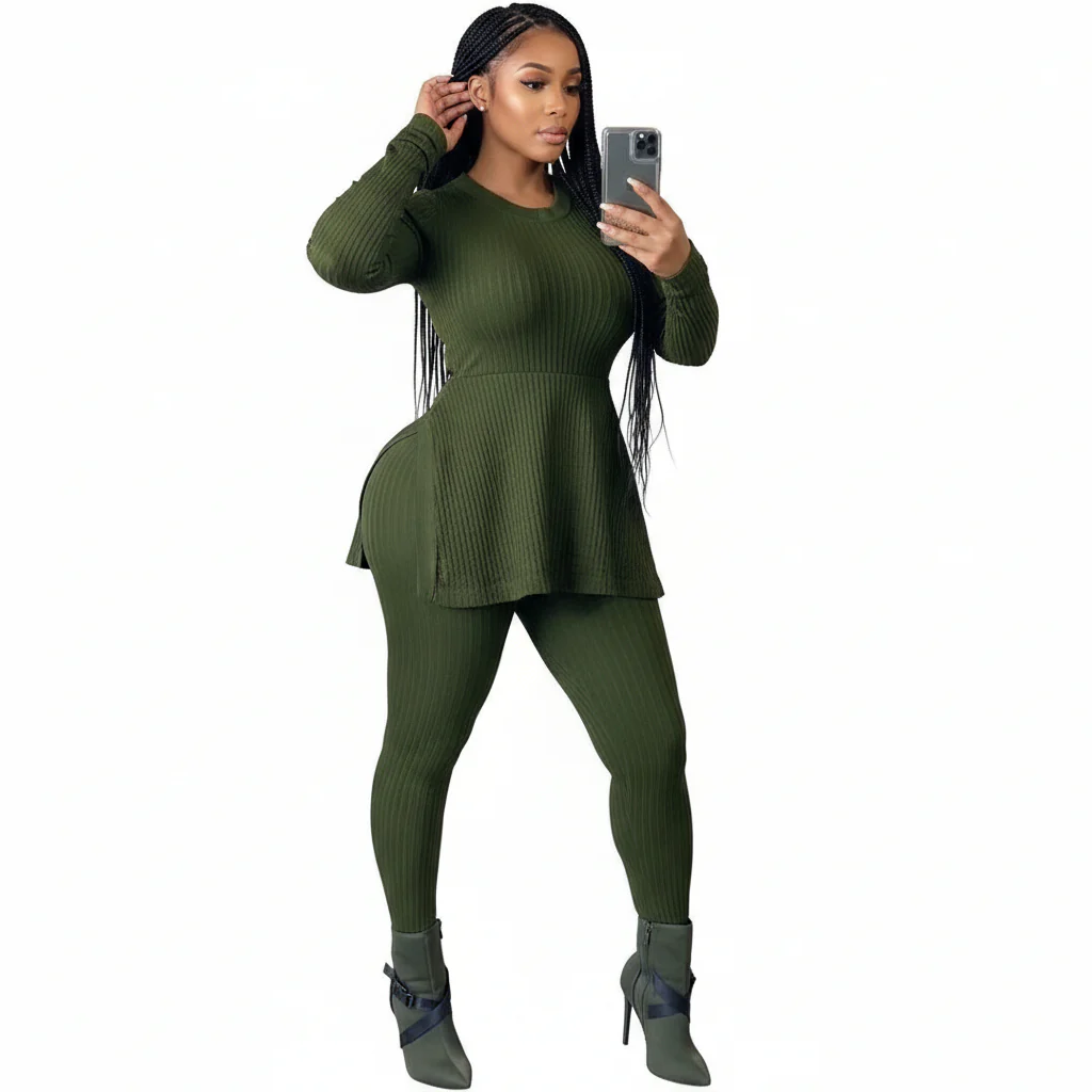 Sexy Fashion Split Two Piece Set - Image 2