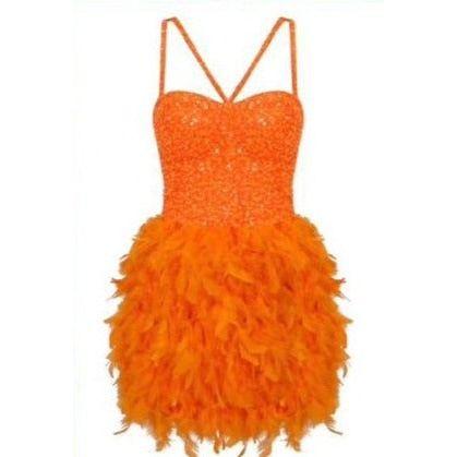 Sexy Feather Sleeveless Dress - Image 6