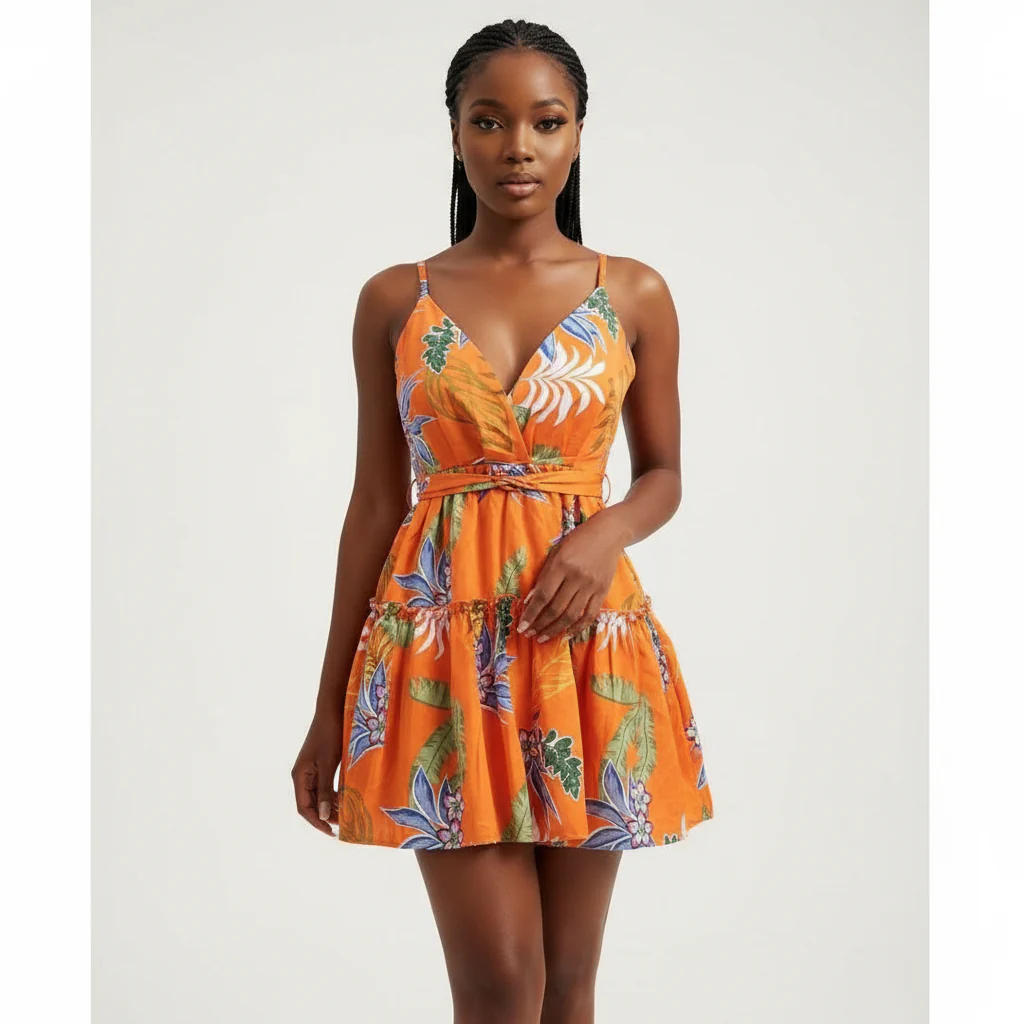 Sexy Floral Mini Dress - Image 2