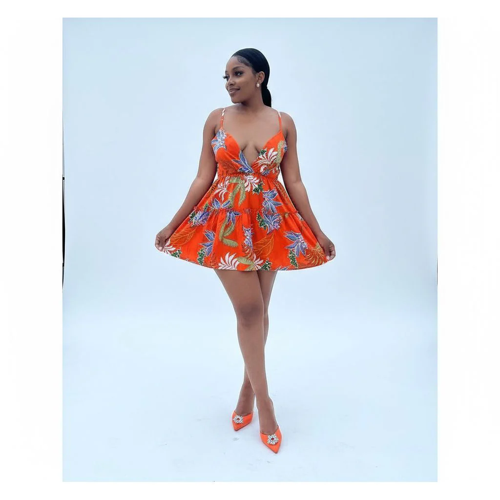 Sexy Floral Mini Dress - Image 4