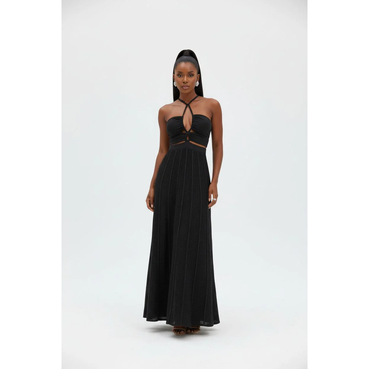 Sexy Halter Knitted Dress - Image 3