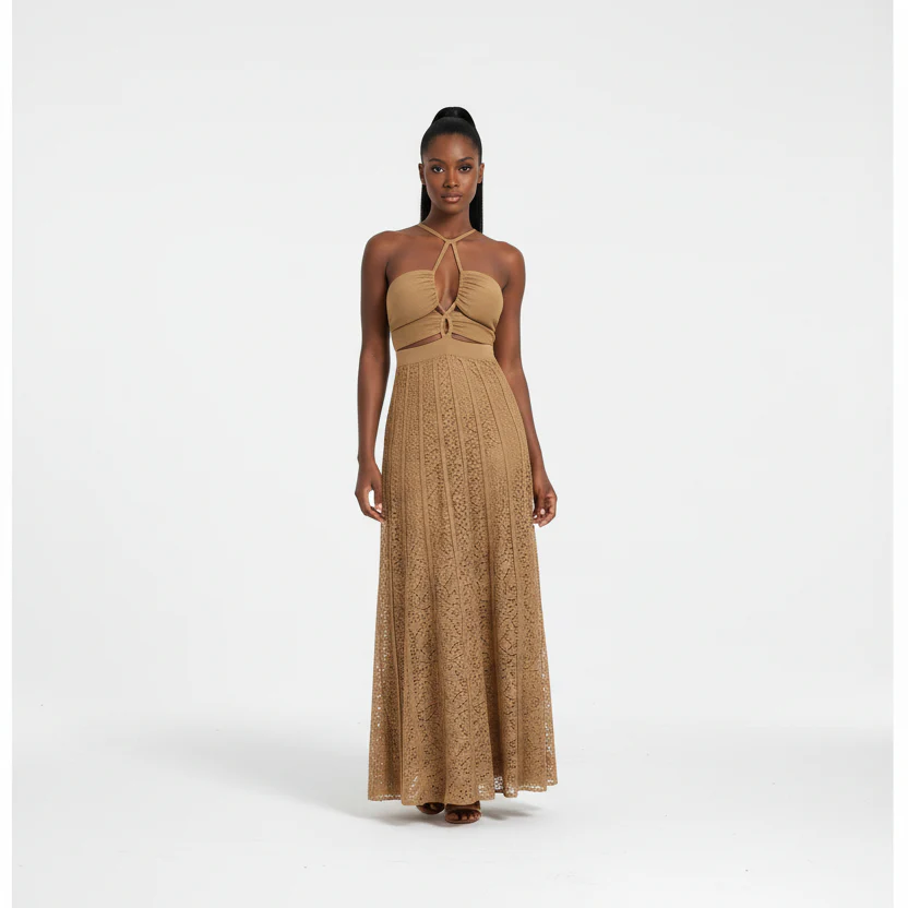 Sexy Halter Knitted Dress - Image 4