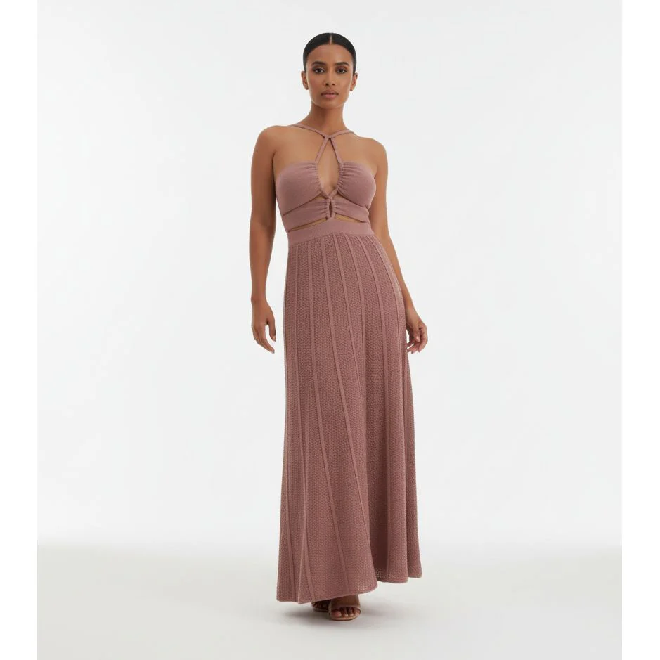 Sexy Halter Knitted Dress - Image 5