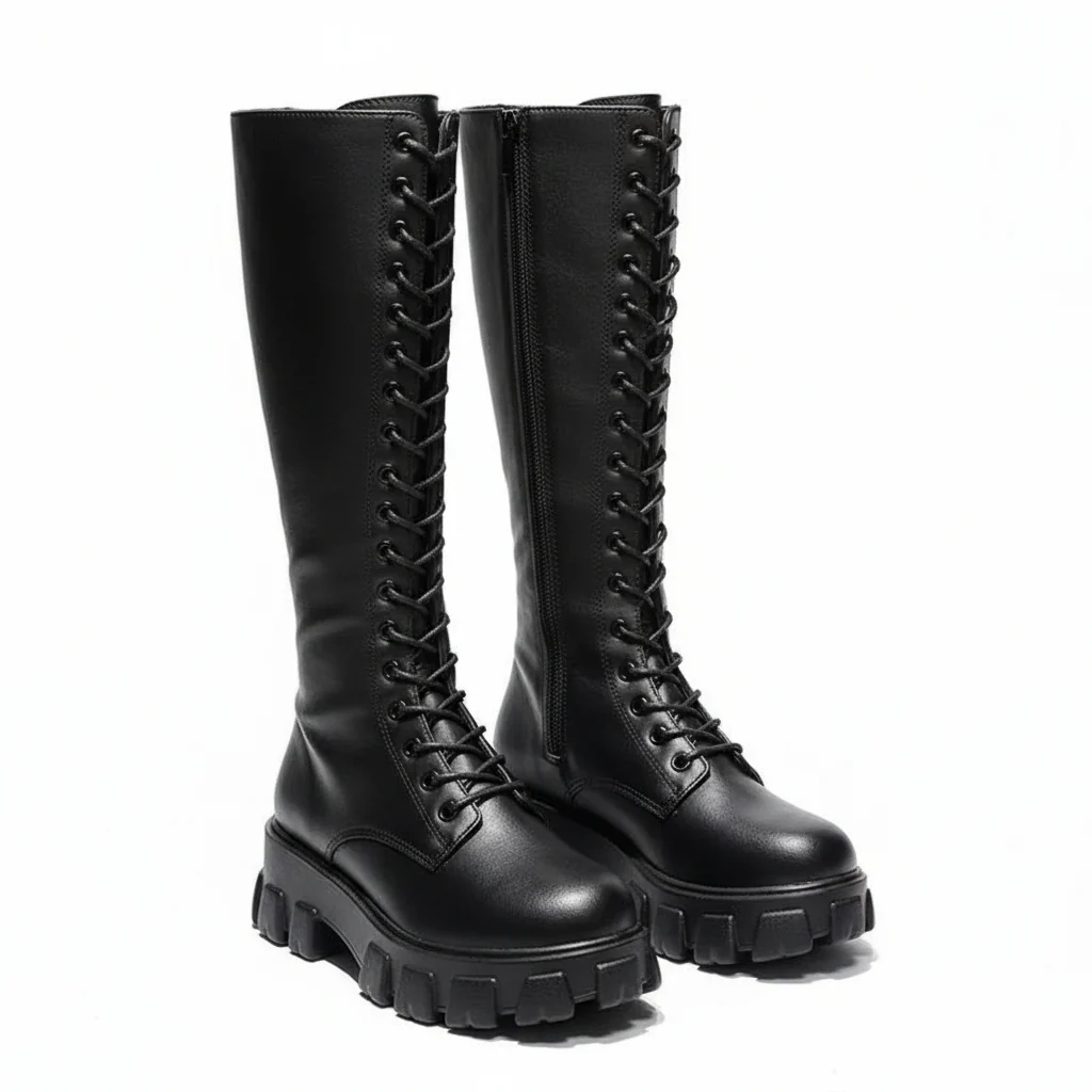 Sexy High Boots Knee-high Pu Boots High Heels