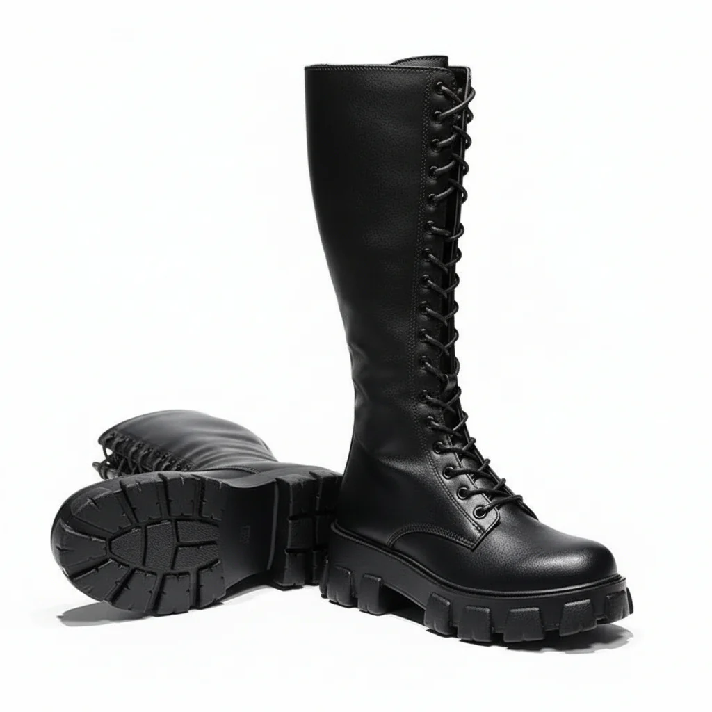 Sexy High Boots Knee-high Pu Boots High Heels - Image 2