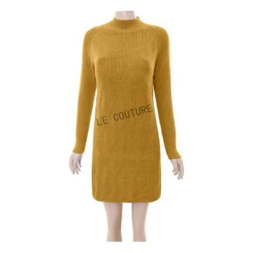 Sexy Knitted Long Sleeve Dress - Image 8