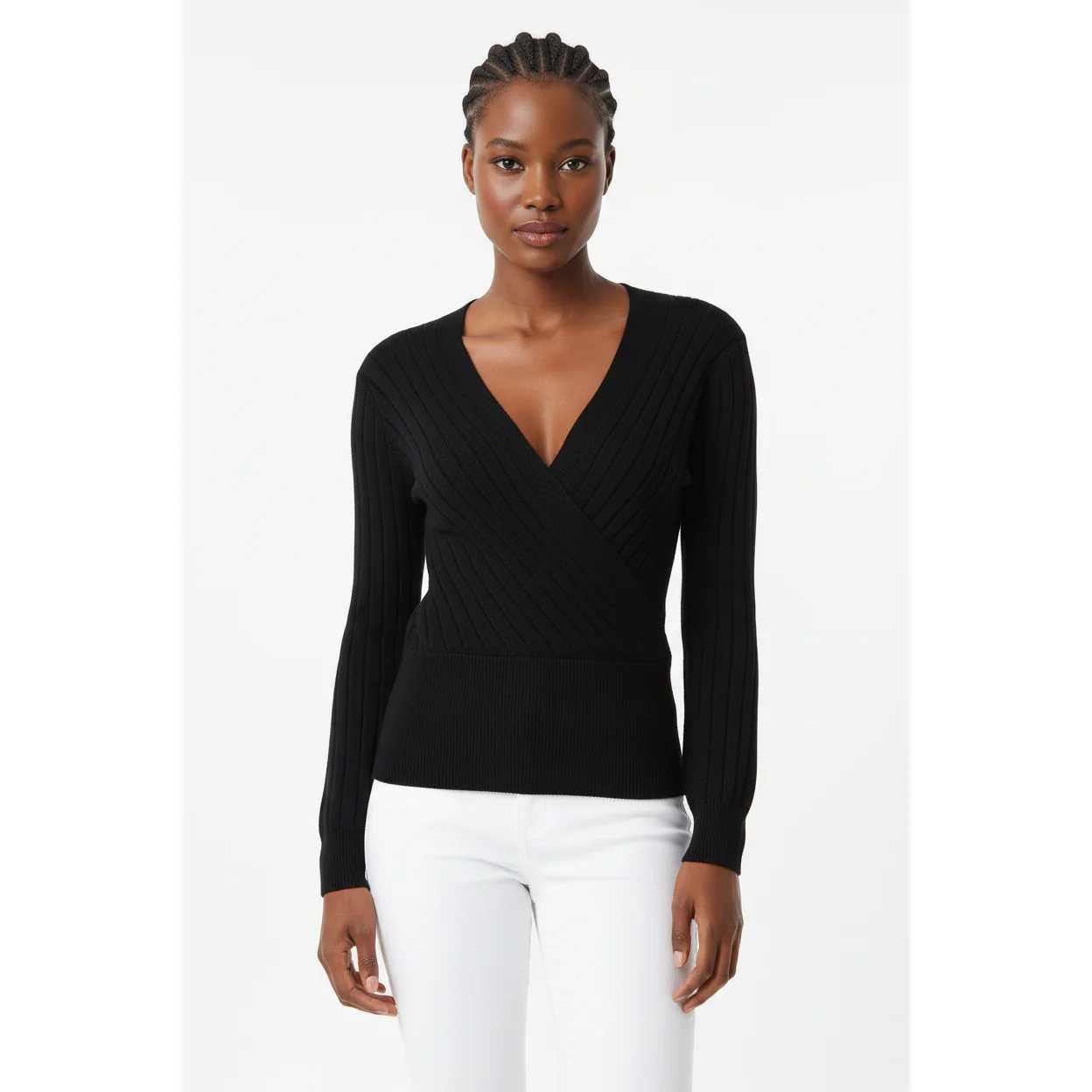 Sexy Knitted V-Neck Top - Image 3