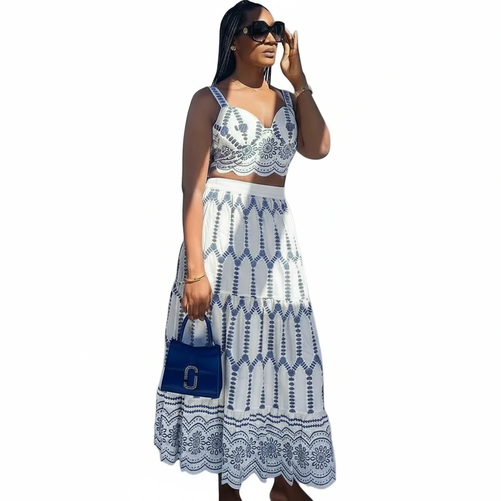 Sexy Lace-up Bra Skirt Two-piece Set - Image 3