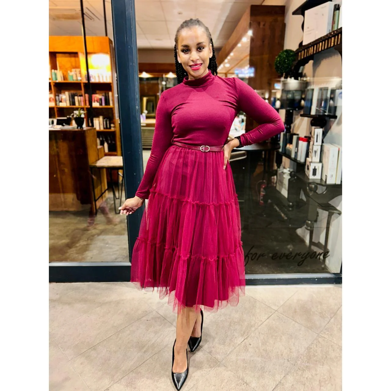 Sexy Long Sleeve Lace Dress - Image 3