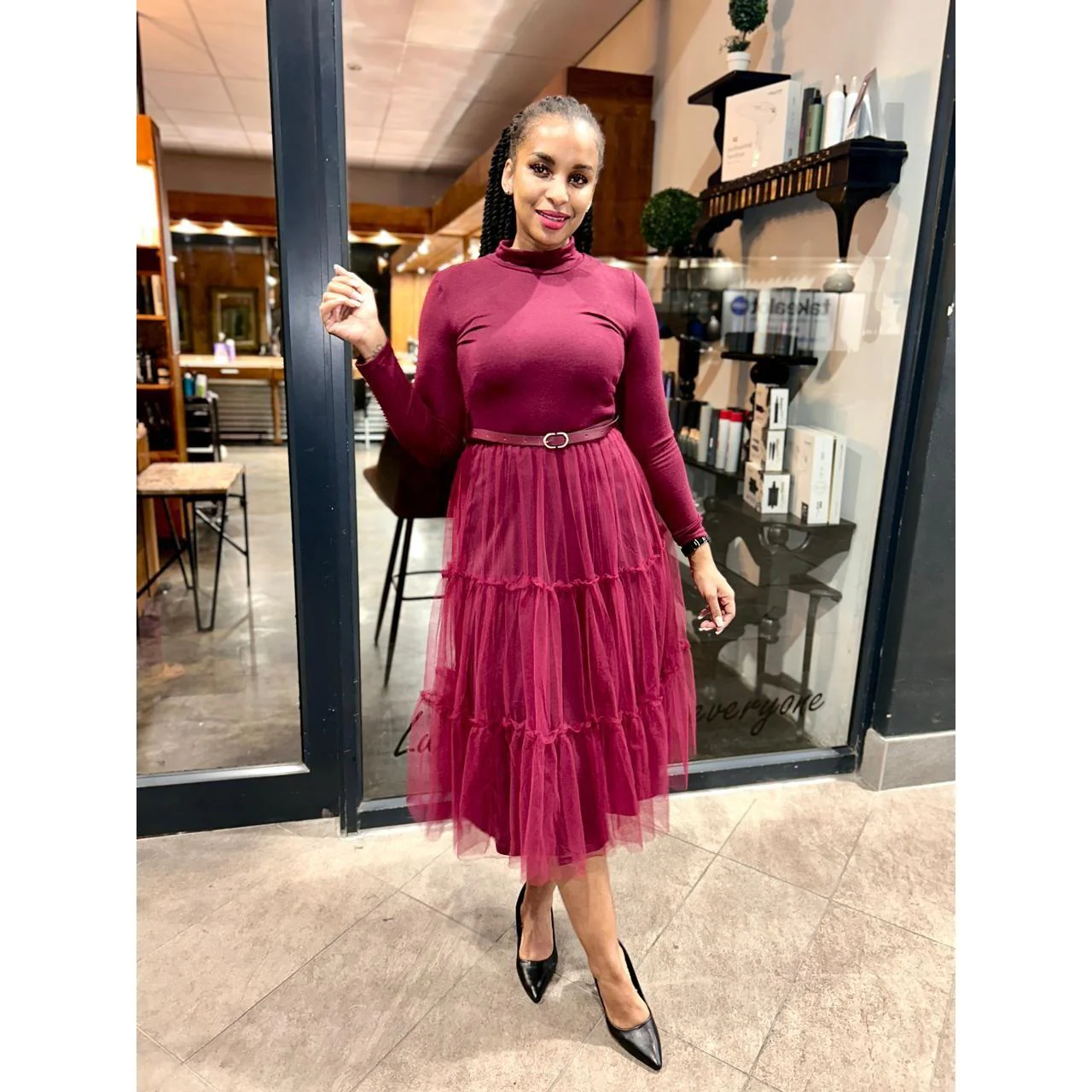 Sexy Long Sleeve Lace Dress - Image 5