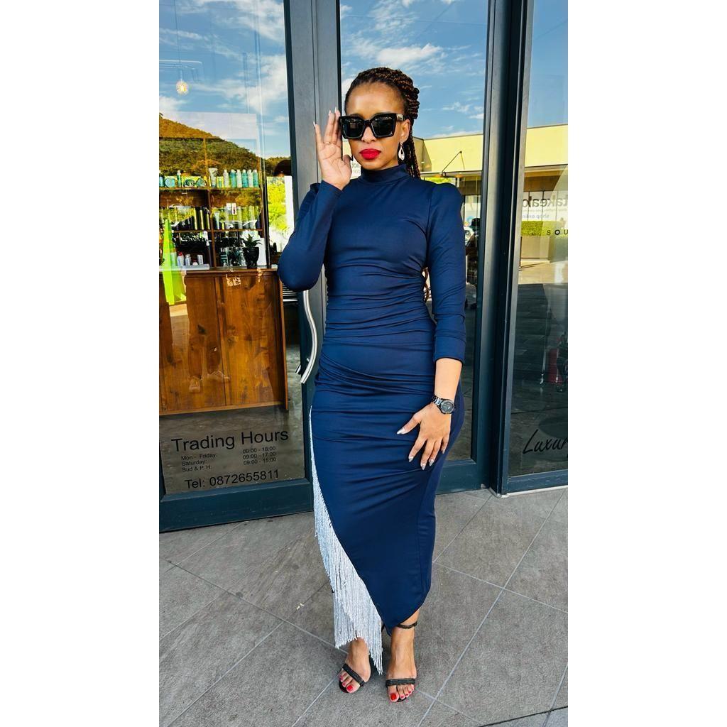 Sexy Long Sleeve Turtleneck Dress - Image 3