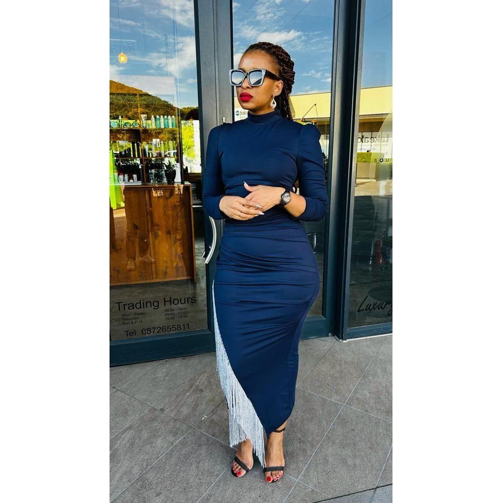Sexy Long Sleeve Turtleneck Dress - Image 5