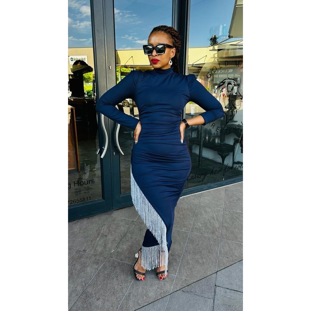 Sexy Long Sleeve Turtleneck Dress - Image 8
