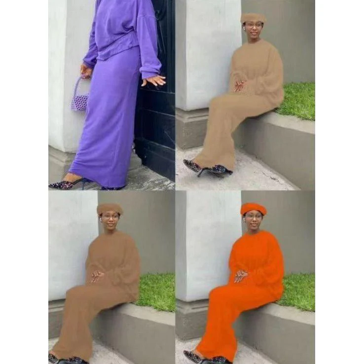Sexy Loose Solid Color 3 Piece Set - Image 2