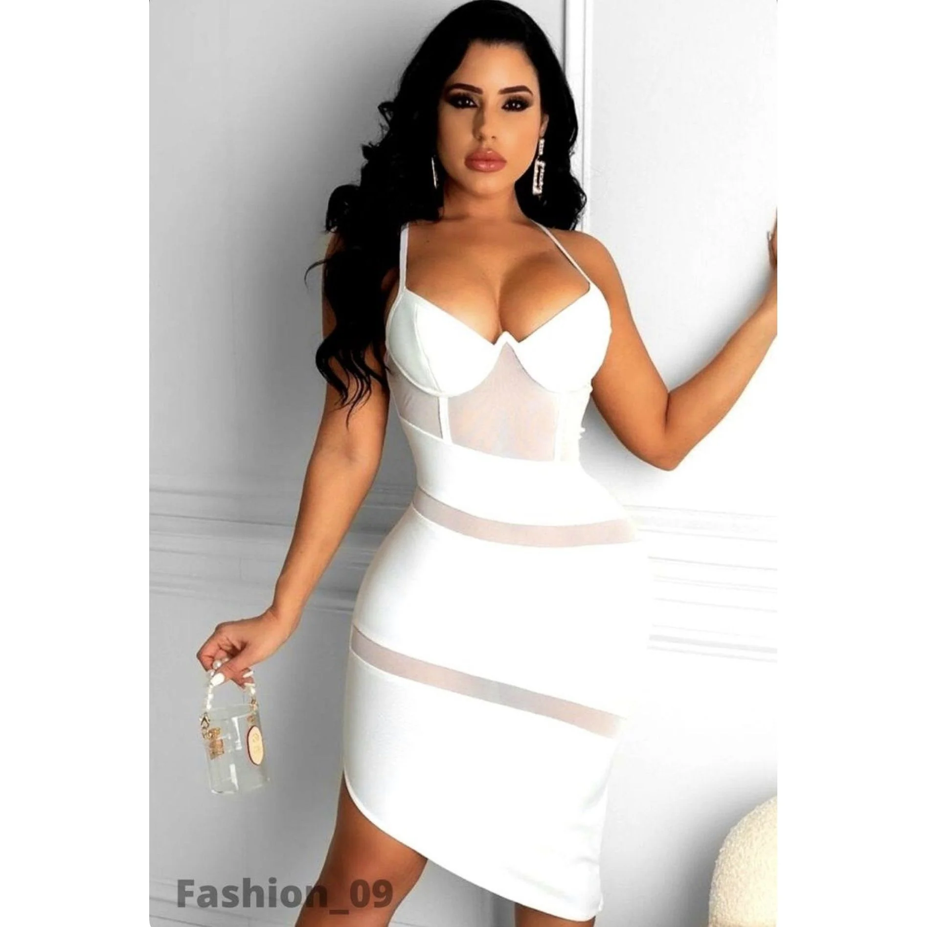 Sexy Mesh Patchwork Bodycon Dress - Image 2