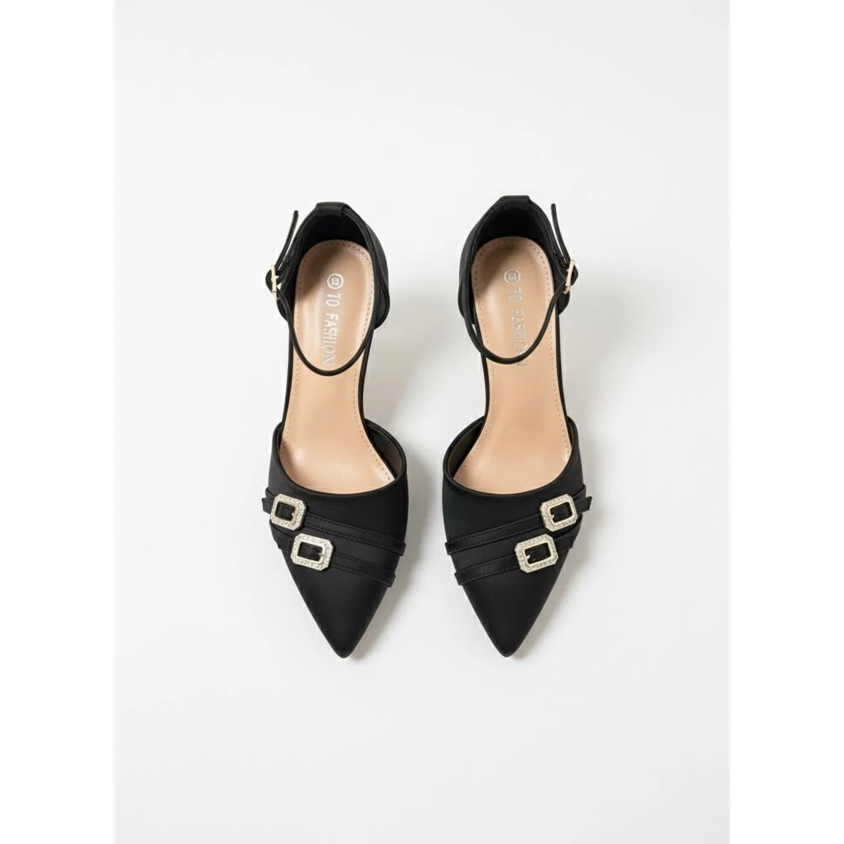 Sexy Metal Clasp Pointy Heel Pumps Shoes - Image 3