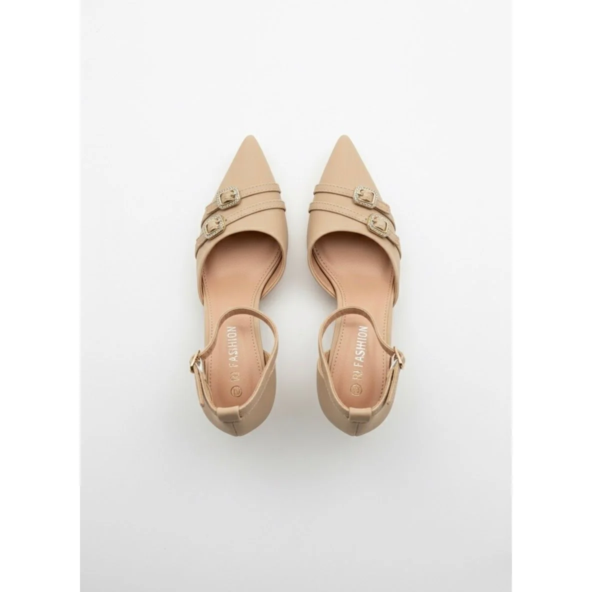 Sexy Metal Clasp Pointy Heel Pumps Shoes - Image 4