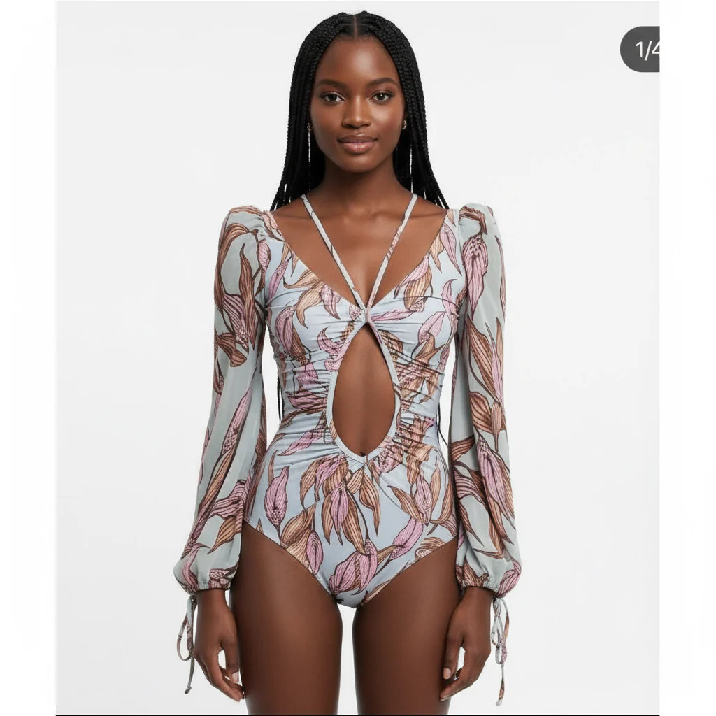 Sexy one-piece printed bikini swimsuit - Image 4