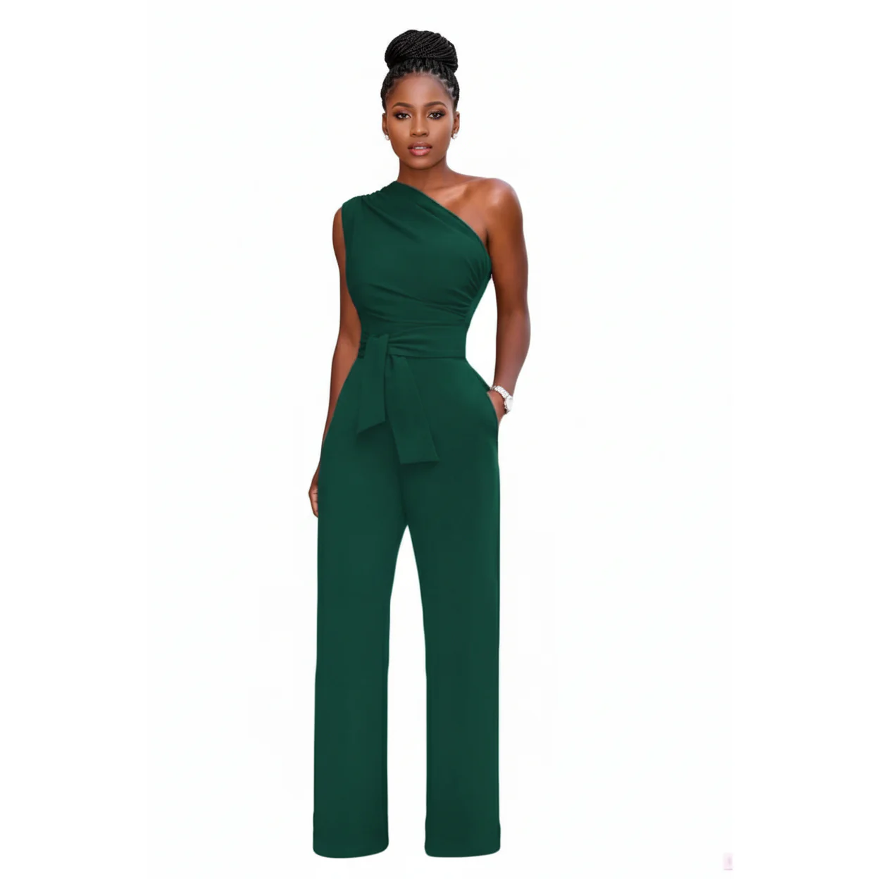 Sexy One Shoulder Rompers Jumpsuit - Image 2