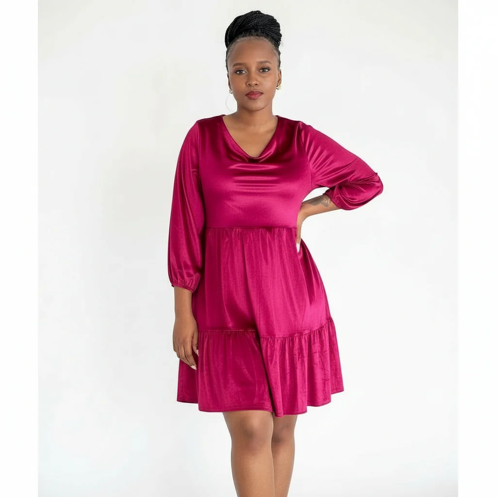 Sexy Patched Midi Dress - Image 2